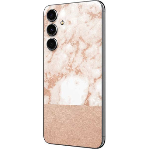 White Rose Gold Marble Galaxy S23 FE Skin