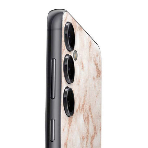 White Rose Gold Marble Galaxy S23 FE Skin