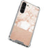 White Rose Gold Marble Galaxy S23 Plus Clear Case