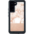 White Rose Gold Marble Galaxy S23 Plus Waterproof Case