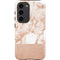 White Rose Gold Marble Galaxy S23 Pro Case