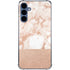 White Rose Gold Marble Galaxy S24 Clear Case