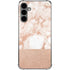White Rose Gold Marble Galaxy S24 Plus Clear Case