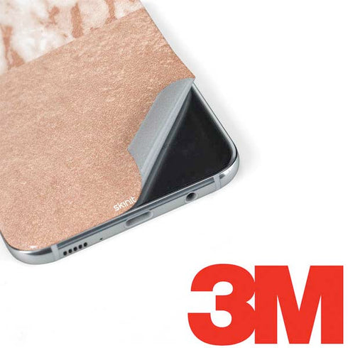 White Rose Gold Marble Galaxy S8 Skin
