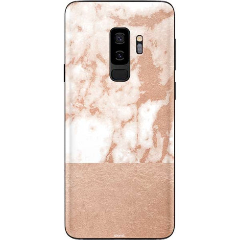 White Rose Gold Marble Galaxy S9 Plus Skin