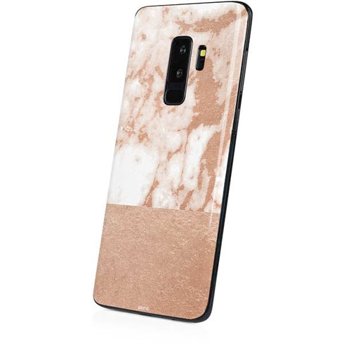 White Rose Gold Marble Galaxy S9 Plus Skin