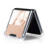 White Rose Gold Marble Galaxy Z Flip5 5G Clear Case