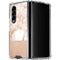 White Rose Gold Marble Galaxy Z Fold4 5G Clear Case