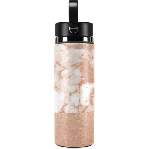 White Rose Gold Marble Hydro Flask 20oz Wide Mouth Skin