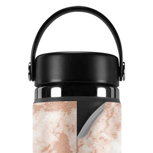 White Rose Gold Marble Hydro Flask 20oz Wide Mouth Skin