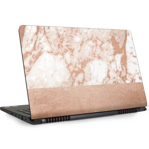 White Rose Gold Marble Dell Inspiron Skin