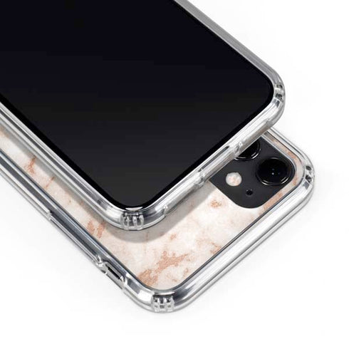 White Rose Gold Marble iPhone 11 Clear Case