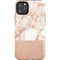 White Rose Gold Marble iPhone 11 Pro Max Impact Case
