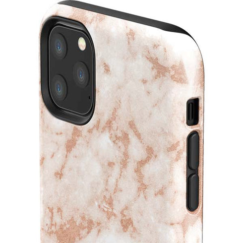 White Rose Gold Marble iPhone 11 Pro Max Impact Case