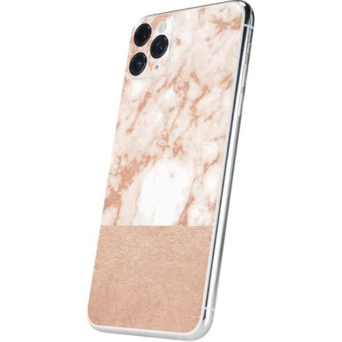White Rose Gold Marble iPhone 11 Pro Max Skin