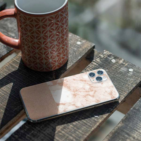White Rose Gold Marble iPhone 11 Pro Max Skin