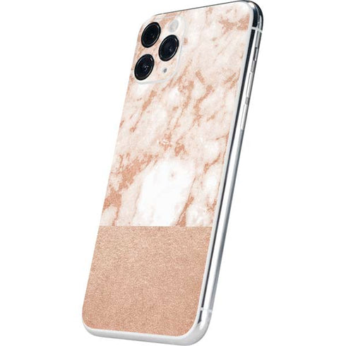 White Rose Gold Marble iPhone 11 Pro Skin