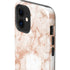 White Rose Gold Marble iPhone 12 Impact Case