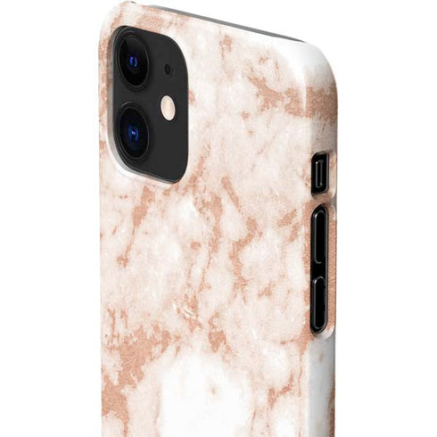 White Rose Gold Marble iPhone 12 Mini Lite Case