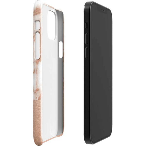 White Rose Gold Marble iPhone 12 Mini Lite Case