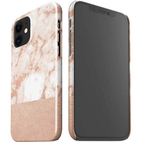 White Rose Gold Marble iPhone 12 Mini Lite Case