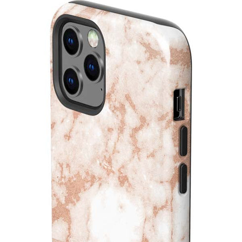 White Rose Gold Marble iPhone 12 Pro Max Impact Case
