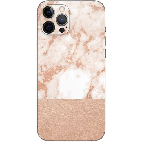 White Rose Gold Marble iPhone 12 Pro Max Skin