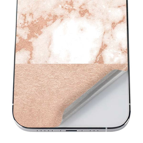 White Rose Gold Marble iPhone 12 Pro Max Skin