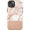 White Rose Gold Marble iPhone 13 Impact Case