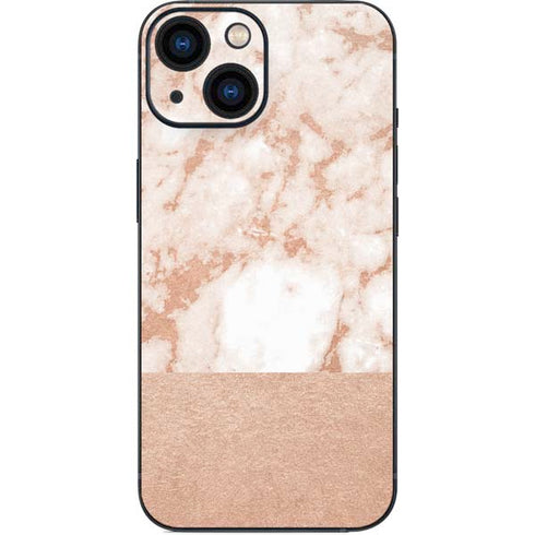 White Rose Gold Marble iPhone 13 Mini Skin