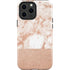 White Rose Gold Marble iPhone 13 Pro Max Impact Case