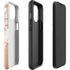 White Rose Gold Marble iPhone 14 Plus Impact Case