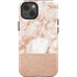 White Rose Gold Marble iPhone 15 Impact Case