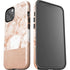 White Rose Gold Marble iPhone 15 Impact Case