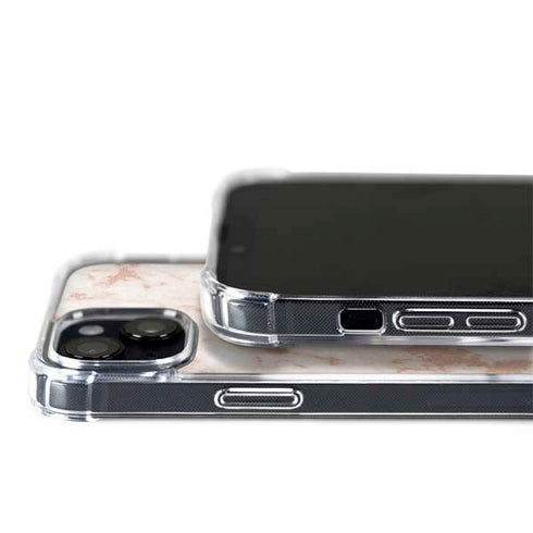 White Rose Gold Marble iPhone 15 Plus MagSafe Case