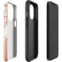 White Rose Gold Marble iPhone 14 Pro Impact Case