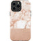 White Rose Gold Marble iPhone 15 Pro Max Impact Case