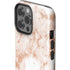 White Rose Gold Marble iPhone 15 Pro Max Impact Case