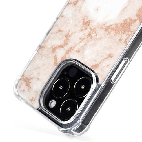 White Rose Gold Marble iPhone 14 Pro Max MagSafe Case