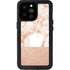White Rose Gold Marble iPhone 14 Pro Max Waterproof Case
