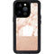 White Rose Gold Marble iPhone 14 Pro Waterproof Case