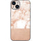 White Rose Gold Marble iPhone 14 Skin