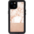 White Rose Gold Marble iPhone 15 Plus Waterproof Case