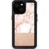 White Rose Gold Marble iPhone 15 Waterproof Case