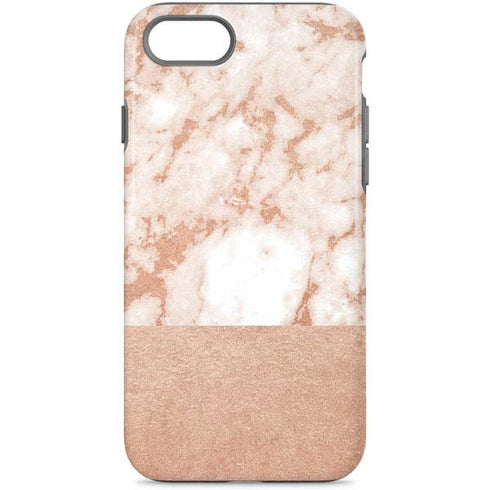 White Rose Gold Marble iPhone 7 Pro Case
