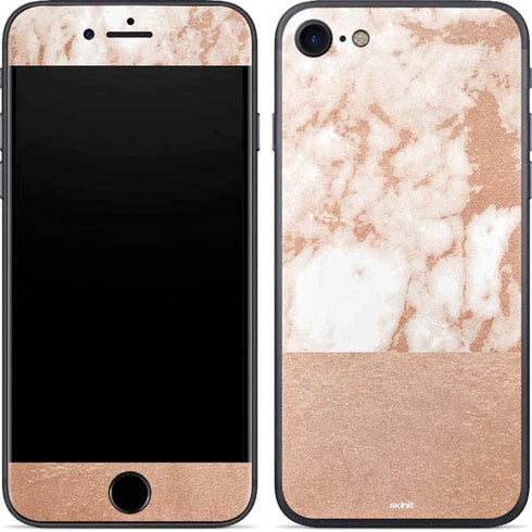 White Rose Gold Marble iPhone 7 Skin