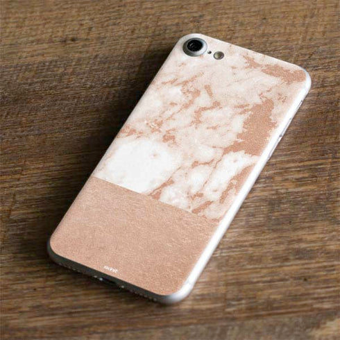 White Rose Gold Marble iPhone 7 Skin