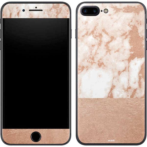 White Rose Gold Marble iPhone 8 Plus Skin
