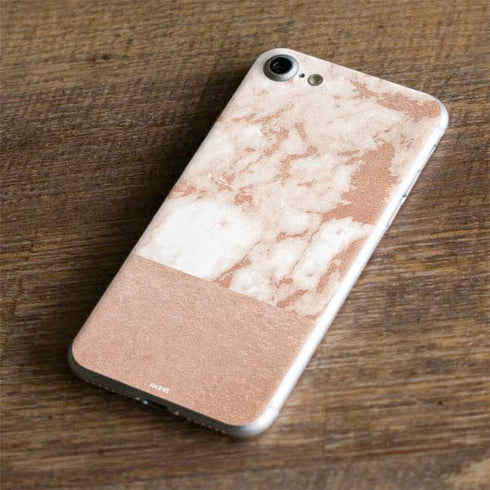 White Rose Gold Marble iPhone 8 Skin