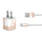 White Rose Gold Marble iPhone Charger (5W USB) Skin